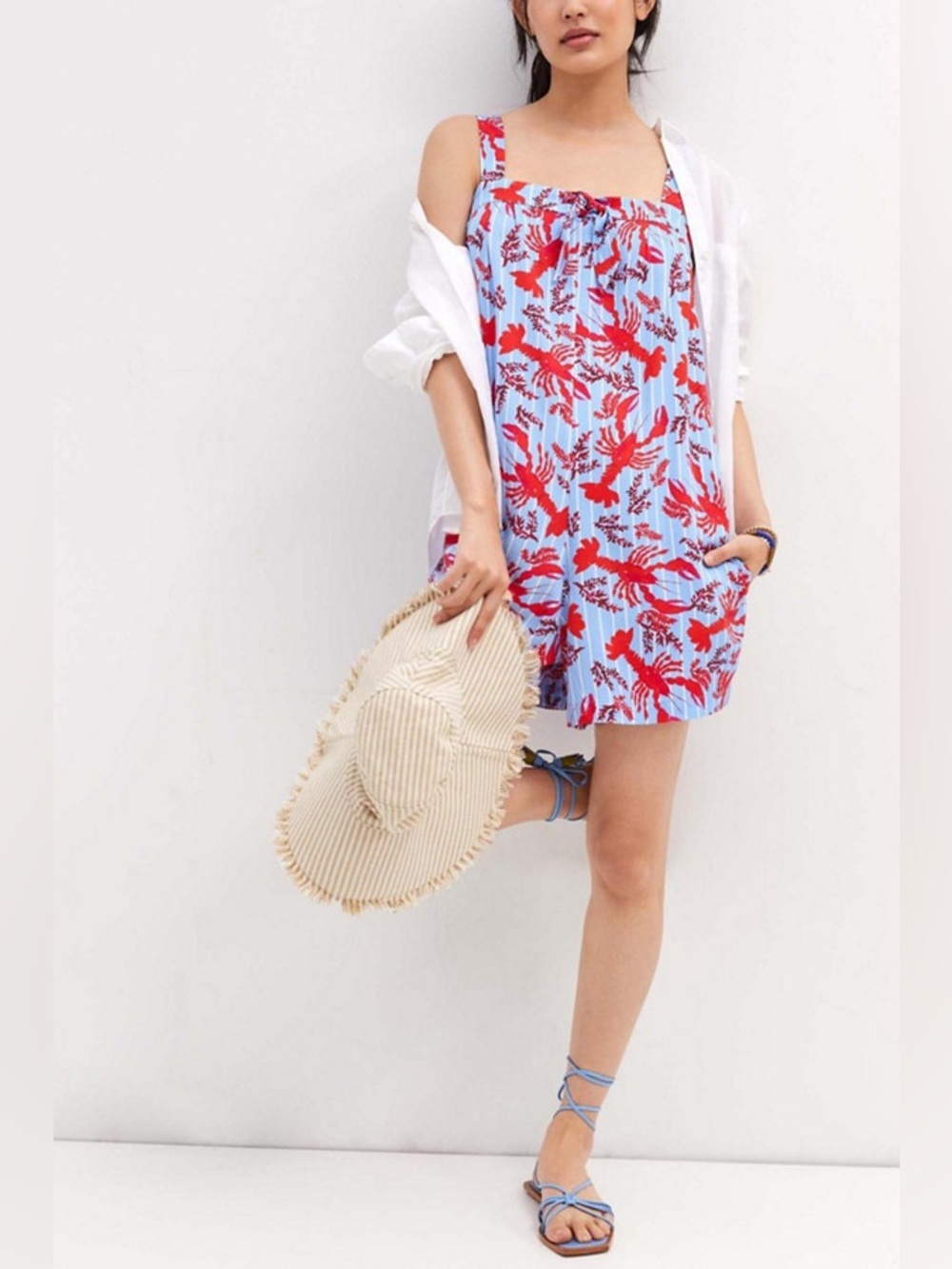 NWT Anthro Corey Lynn Calter Lobster Romper Size Medium